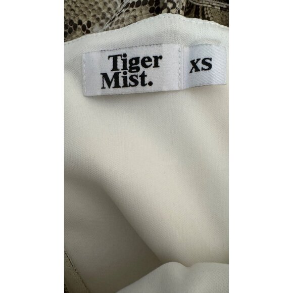 Tiger Mist XS Snakeskin Print Mini Dress Faux Leather Spaghetti Straps - Picture 4 of 12